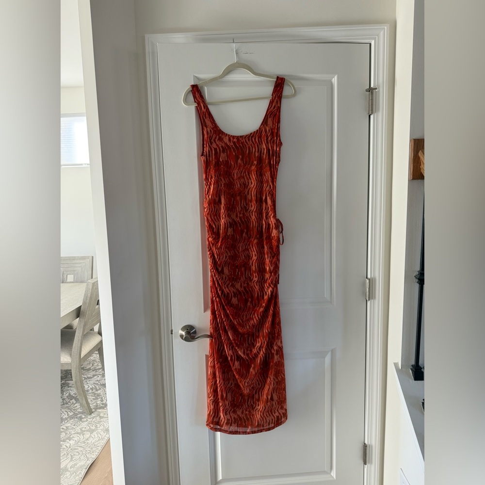 House of Harlow 1960 Vibrant orange Patterned Dress